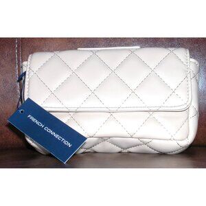 French Connection Quilted Beige Crossbody Bag